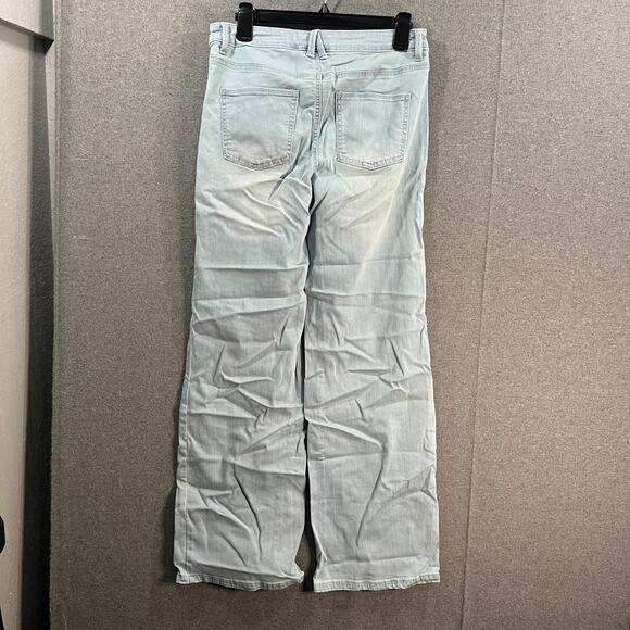 Belle by Kim Gravel Regular Primabelle Wide Leg Jeans Light Wash, Reg 8 - Picture 2 of 12